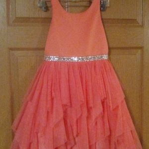 Girls peach Emily West pagent gown!